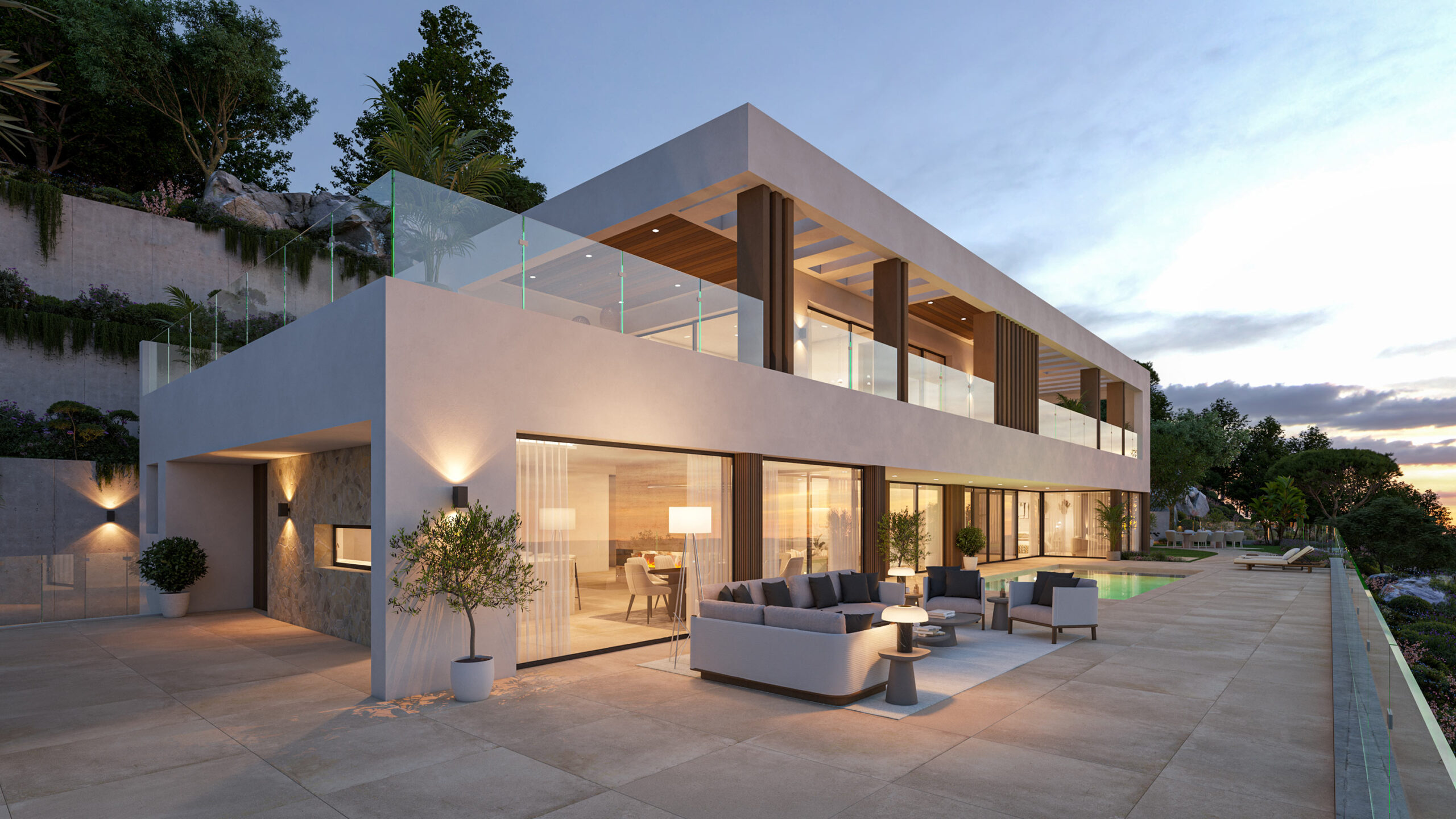 Villas 3D en Manilva | Renders exteriores de arquitectura