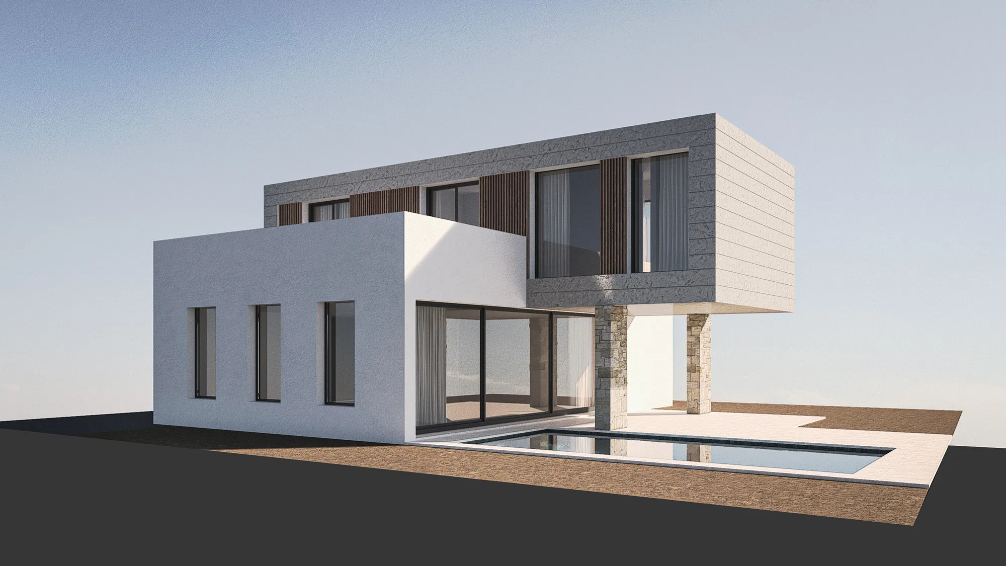 Render 3D maqueta digital villa Marbella | Infografía para arquitectura
