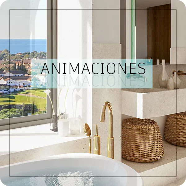 Animación 3D de recorrido arquitectónico